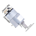 Speed Reduction Gear Motor with Encoder DC 12V Electric Micro DC Geared Motor Supporting Forward Reverse Movement. 