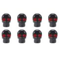 NAMUNY 4 Pair Motorcycle Skull Number Plate Frame Screws Fitting Screw Black. 