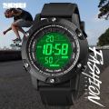 SKMEI 1762 Digital Multifunction Waterproof 2 Time Luminous Watch For Men - Black. 