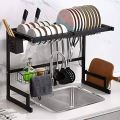 Single Layer Dish Drainer Holder Stainless Steel Kitchen Rack. 