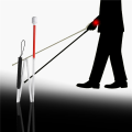 Wurrpopy-4X Aluminum Folding Cane 4-Sec Folding Cane with Rolling Tip for Blind Walking Stick. 