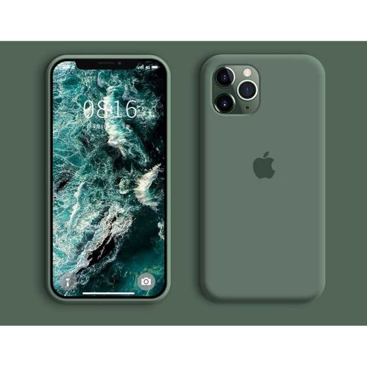 Apple iPhone 11 Pro Pure Liquid Green Silicone Case Cover Furr Inside
