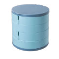 Rotating Earrings Jewelry Box Multi-Layer Earring Storage Box Small Delicate Earrings Necklace Ornament Rack with Mirror Dustproof Box. 