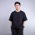 Black Basic T-shirt - Chinese Terry. 