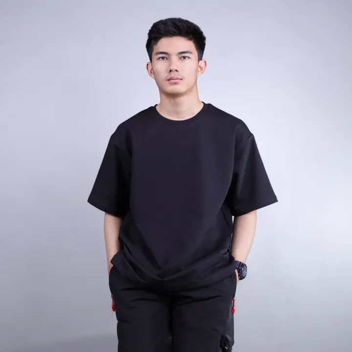 Black%20Basic%20T-shirt%20-%20Chinese%20Terry%20-%20Image%202