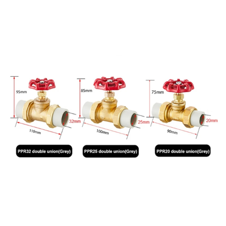 PPR20/25/32%20PPR%20Gate%20Valve%20Double%20Union%20Tap%20Water%20Pipe%20Switch%20Hot%20Melt%20System%20PPR20%20-%20Image%202