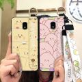 Dirt-resistant Soft case Phone Case For Samsung Galaxy J7 2018/J6 US Silicone Wrist Strap Fashion Design Cute Wristband. 