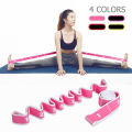 Adjustable 8 Loops Yoga Stretch Strap Fitness Resistance Ribbon Training Tension Stretching Strap for Pilates, Dance and Gymnastics. 