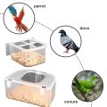 Sturdy Plastic Bird Food Box Transparent Feeding Supplies Indoor Bird Feeder Bird Water Tank Box Cage. 