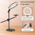 Overhead Tripod for Mobile Phone Smartphone Desktop Video Stand with Ring Light for Table Photography Easy Install. 