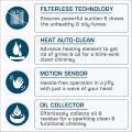 Whirlpool 60cm 1200 m3/hr Filter less Auto-Clean Kitchen Chimney  (CGFL 604 HAC BK HOOD, Touch + Gesture Control, Black). 