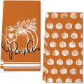 Microfiber Halloween Pumpkin Green Elf Printed Kitchen Absorbent Hand Face Towel. 