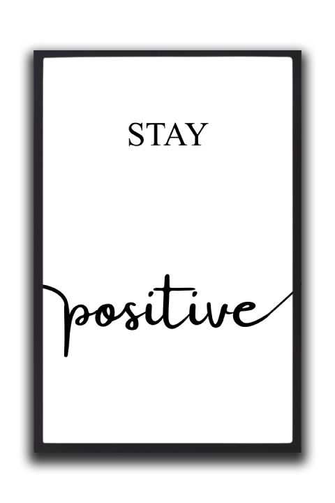 "Stay%20Positive,%20Work%20Hard,%20Make%20It%20Happen"%20Minimalist%20Calligraphy%20Wall%20Art%20Set%20of%203%20Frames%7C%20Three%20Piece%20Frame%20-%20Image%202