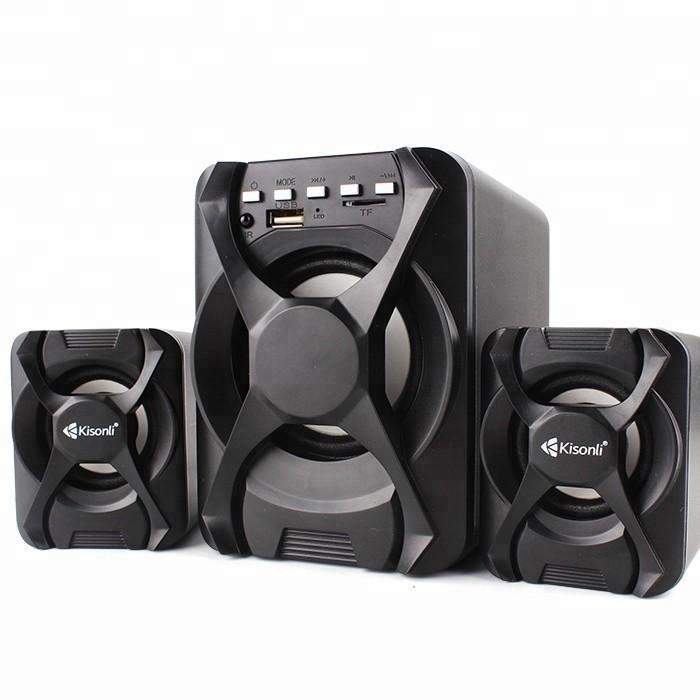 Kisonli U-2500Bt Usb 2.1 Portable Computer Speaker With Fm Black