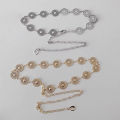 Adjustable Buckle Long Waist Belt Dress Body Chain Fashion For Women Vintage Openwork Metal Cologo. 