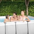 Bestway 56456 Power Steel Above Ground Frame Pool Rectangular 4.12m x 2.01m x 1.22m. 
