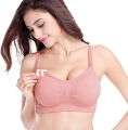 Nursing Bra with Padding Pregnant Women's Plain Color Bra Maternity Nursing Bras Vest Tops Sleep Nursing Bra. 