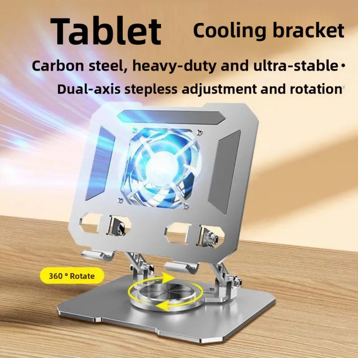 Rotatable Car Radiator Stand Black 360 ° Rotatable Cooling Fan Tablet Bracket Foldable Heat ...