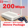 DishHome Fibernet 200 Mbps Internet+IPTV  WiFi Renew Package. 
