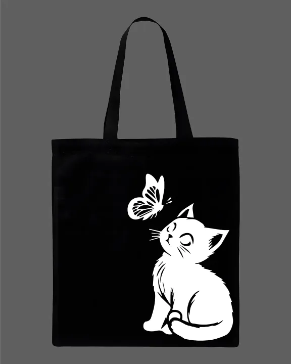Cute%20Cat%20&%20Butterfly%20Printed%20Tote%20Bag%20%E2%80%93%20Minimalist%20Animal%20Design%20Printed%20Tote%20Bag%20%7C%20Black,%20White%20-%20Image%202
