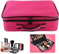 Cosmetic Bag, Portable Travel Makeup Case, Large Professional Makeup Brush Makeup Supplies Storage Box, Black. 