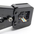 Ethernet Passthrough Crimper for LAN Cable with 8 pin RJ45 and 6 pin RJ11 Telephone Cable Pass Through Clamper. 