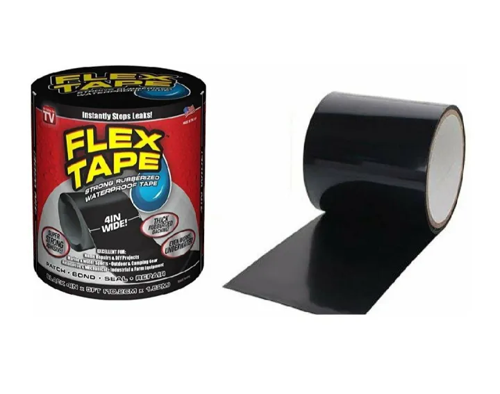 Flex%20Tape%20Rubberized%20Waterproof%20Tape,%204"%20X%205"-%20Black%20-%20Image%204