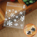 fasdaga 300 Pcs Sachets Pouches White Snowflake Packaging Bag for Cookies Christmas Candies. 