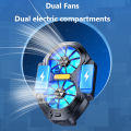 FS01 Dual Fan Mobile Phone Cooler Plug-in/Rechargeable Mobile Phone Radiator Game Air Cooling for Android IOS PUBG Game Cooler. 