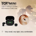 Sutuiying Mini sleep wireless headset 5.3 chip smart digital display with Profesional microphone HD call super subwoofer for Android IOS phones. 