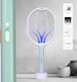 USB Rechargeable Electric Mosquito Swatter Killer Handheld Racket Insect Fly Bug Wasp Fly Swatter Electric Tennis Bat. 