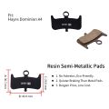 NAMUNY 4 Pairs Bicycle Disc Brake Pads for Dominion A4 Disc Brake,Sport EX. 