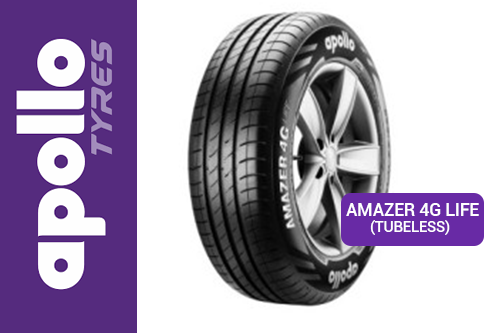 APOLLO Tyre 155/65 R13 (Amazer 4G Life) Tubeless 4-Wheelers Car Tyre