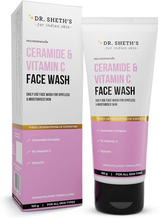 Dr. Sheth’s Ceramide & Vitamin C Face Wash -100g