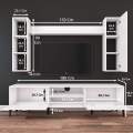 Kamakhya Decor Modern TV Cabinet With Drawers TV Stands Living Room Furniture Shelf Storage for TV up to 55" Flat Screen Storage Shelves. 