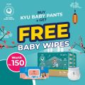 Kyu Super Premium Pants XL 36 pcs. With FREE Baby Wipes Worth Rs.150. 
