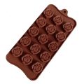 Baking Tool Silicone Chocolate Mold 15 Cavity Flower Rose Ice Baking Mold DIY Handmade Cake Soap Mold Candy. 