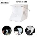 Portable Photo Studio 30*30cm Light Tent Mini Folding Studio Diffuse Soft Box Lightbox With LED Light Black White Photography Background Photo. 