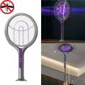 3 in1 Electric Bat Rotary Pest Control Stick Indoor and Outdoor Hand-held Mosquito Swatter with Telescopic Rod. 
