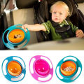 Vylon Magic Gyro Bowl 360 Degree Rotate Spill-Proof Bowls with Lid Plastic Creative Dishes Practice Feeding Bowls For Toddler Baby Kid. 
