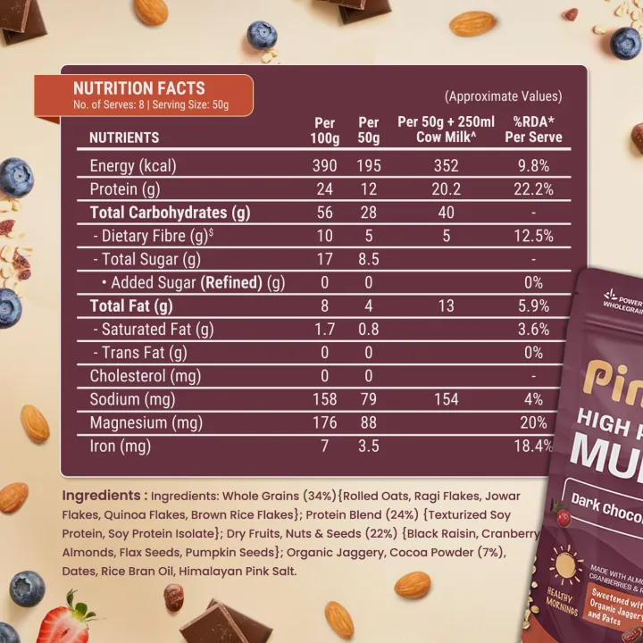 Pintola%20High%20Protein%20Muesli%20Dark%20Chocolate%20&%20Cranberry%20400g,%2024g%20Protein,%20High%20Fibre,%20Real%20Fruits,%20Muesli%20for%20Breakfast%20Food,%20Muselies%20Fruit%20Nuts%20and%20Seed%20-%20Image%202