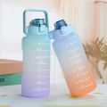 1Pcs 2L Motivational Sports Water Bottles With Times To Drink Removable Strainer Straw Sipper Leakproof. 