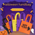 Amazon Cross-border Spot Halloween Tote Bag Kindergarten Gift Non-woven Bag Ghost Festival Candy Bag Customization. 