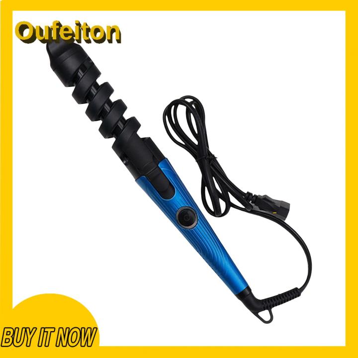 Oufeiton Portable Hair Styl Tool Fast Heat Portable Hair Curler for Frizz-free Wavy Hair Automatic Egg Roll Curl Wand Styl for Wo