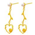 Vieam Gold Filled Live Streaming Same Style Little Elephant Full Circle Blessing Character Bowknot Rose Vine Stud Earrings. 