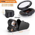 Difutagui Wenefang Sutuiying 30x 60x Illuminated Jewelers Eye Loupe Magnifier With LED Light Luxury 2025 New Original Folding Jewelers Magnifying Glass For Diamond Gems Coins Stamps. 