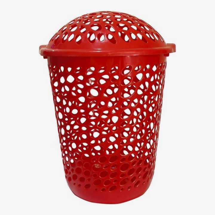 Bagmati Large Sized Laundry Basket Plastic Sturdy Large Multipurpose Bucket With Lid Strudy