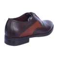 Chocolate  Leather  Lace Up Side Pattern Design Black Horse Formal Shoes For Men. 