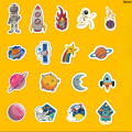 QianxiBargain price 50PCS Kawaii Space Spaceship Astronaut Stickers Aesthetic DIY Water Bottle Journaling Laptop Cartoon Cool Decal Sticker. 