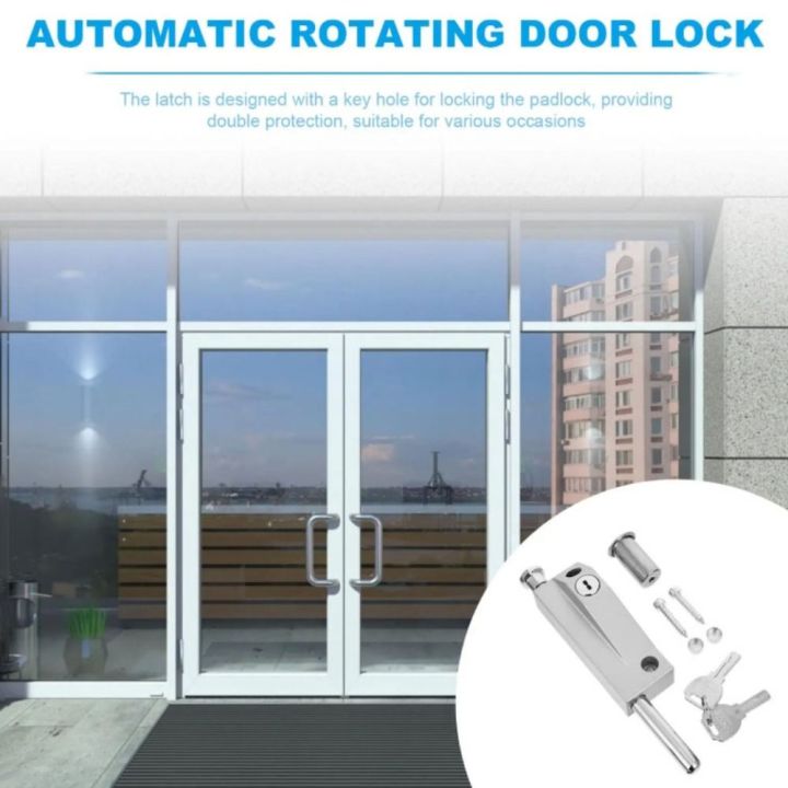 Spring Floor Lock Aluminum Alloy Framed Door Lock Anti-Theft Double ...